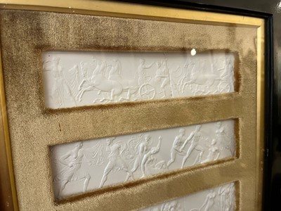 Lot 165 - A pair of plaster relief panel displays of the Parthenon frieze