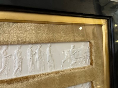 Lot 165 - A pair of plaster relief panel displays of the Parthenon frieze