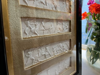 Lot 165 - A pair of plaster relief panel displays of the Parthenon frieze