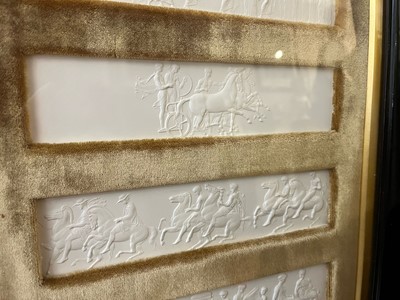 Lot 165 - A pair of plaster relief panel displays of the Parthenon frieze