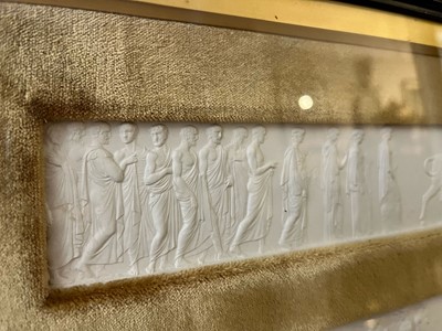 Lot 165 - A pair of plaster relief panel displays of the Parthenon frieze