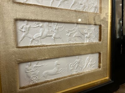 Lot 165 - A pair of plaster relief panel displays of the Parthenon frieze