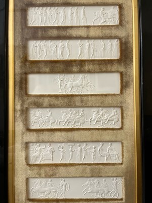 Lot 165 - A pair of plaster relief panel displays of the Parthenon frieze