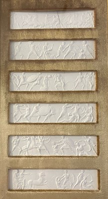 Lot 165 - A pair of plaster relief panel displays of the Parthenon frieze