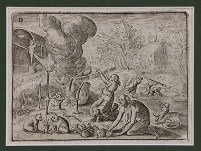 Lot 37 - A Dutch witchcraft copper engraving bookplate