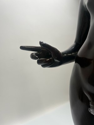 Lot 167 - A grand tour patinated bronze of Narcissus