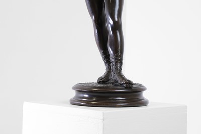 Lot 167 - A grand tour patinated bronze of Narcissus