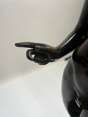 Lot 167 - A grand tour patinated bronze of Narcissus