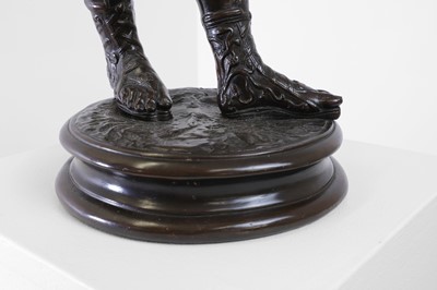 Lot 167 - A grand tour patinated bronze of Narcissus