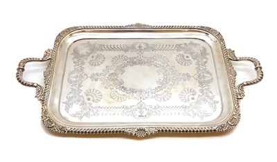 Lot 24 - A twin-handled silver tray
