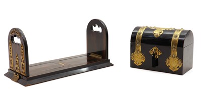 Lot 222 - A Victorian ebonised stationery casket
