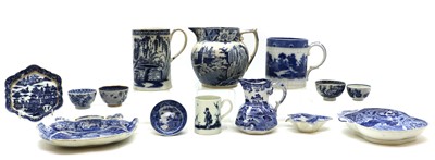 Lot 90 - A collection of blue and white ceramics