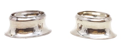 Lot 10 - A pair of George II silver trencher salts