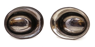 Lot 10 - A pair of George II silver trencher salts