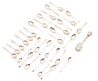 Lot 32 - A collection of silver flatware