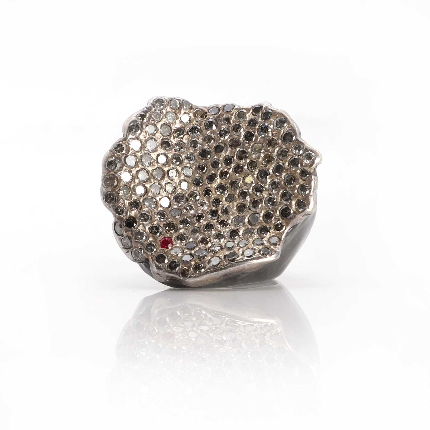 Lot 1094 - A silver diamond set cloud ring by Rosa Maria Sarl, Beirut and Lebanon