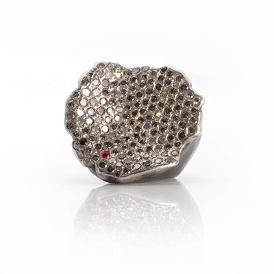Lot 1094 - A silver diamond set cloud ring by Rosa Maria Sarl, Beirut and Lebanon