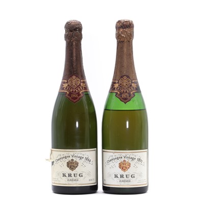 Lot 1608 - Krug, Reims, 1966 (1) together with 1971 (1)
