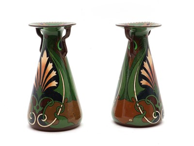 Lot 209 - A pair of Shelley Late Foley 'Intarsio' vases