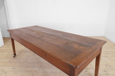 Lot 131 - A provincial sycamore farmhouse kitchen table