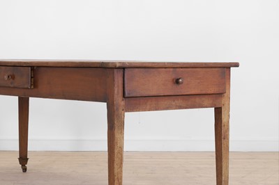 Lot 131 - A provincial sycamore farmhouse kitchen table