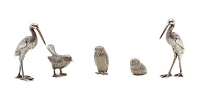Lot 20 - Two silver storks