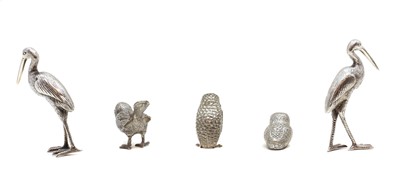 Lot 20 - Two silver storks