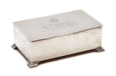 Lot 17 - A silver cigarette box
