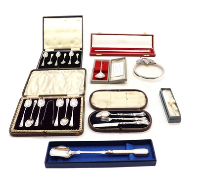 Lot 35 - A collection of silver flatware