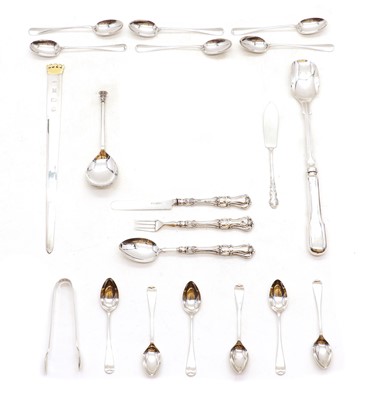 Lot 35 - A collection of silver flatware