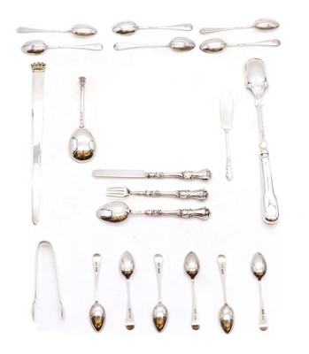 Lot 35 - A collection of silver flatware