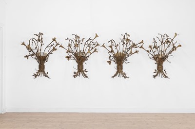 Lot 463 - A group of four gilt-metal wall lights