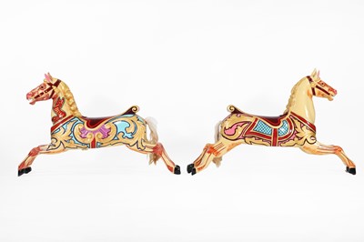Lot 17 - A pair of juvenile 'Dobby' fairground carousel horses by Anderson