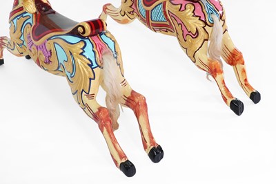 Lot 17 - A pair of juvenile 'Dobby' fairground carousel horses by Anderson