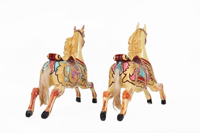Lot 17 - A pair of juvenile 'Dobby' fairground carousel horses by Anderson