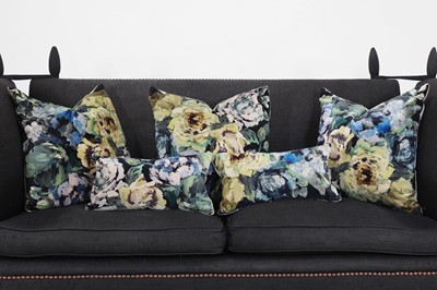 Lot 367 - A group of five velvet cushions by Designers Guild