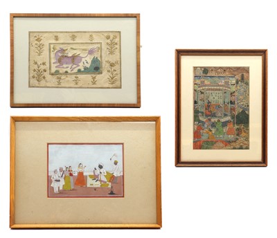Lot 53 - A group of three watercolour miniatures