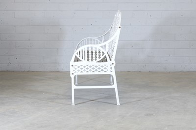 Lot 180 - A cast iron garden bench