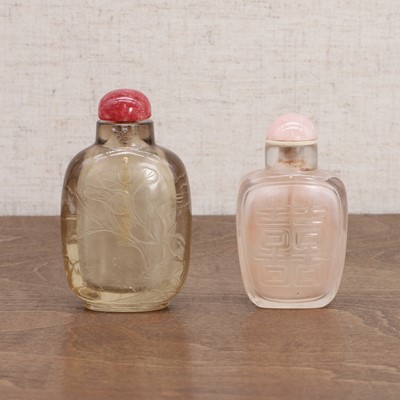 Lot 147 - Two Chinese Peking glass snuff bottles