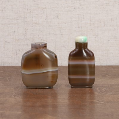 Lot 138 - Two Chinese agate snuff bottles