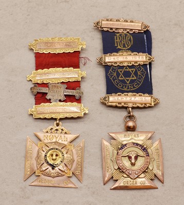 Lot 80 - A 9ct gold R.A.O.B medal