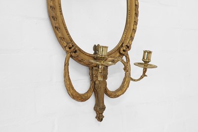 Lot 123 - A pair of Gustavian-style carved giltwood girandoles