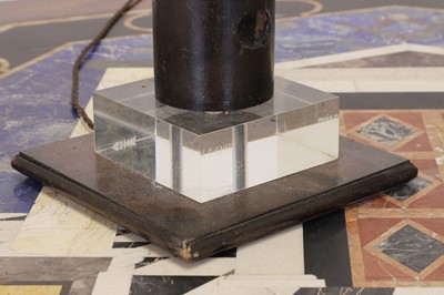 Lot 3 - A pair of turned wooden wine-press column lamps