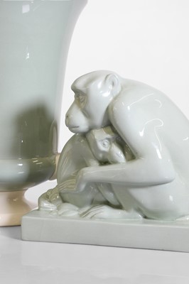 Lot 125 - A 'Monkeys' pottery figure group