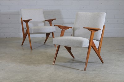 Lot 223 - A pair of Brazilian pau-marfim 'Kid' or 'Z' armchairs