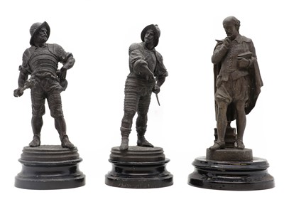 Lot 219 - A spelter figure