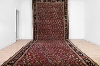 Lot 45 - A large Persian Bidjar wool runner
