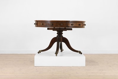Lot 278 - A mahogany drum library table