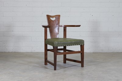 Lot 96 - An Arts and Crafts 'Abingwood' oak armchair