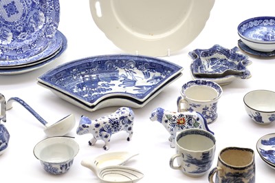 Lot 199 - A large collection of blue and white pottery and porcelain